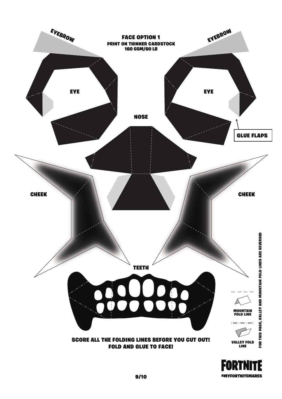 Fortnite Skull Trooper Mask Template, Page 10