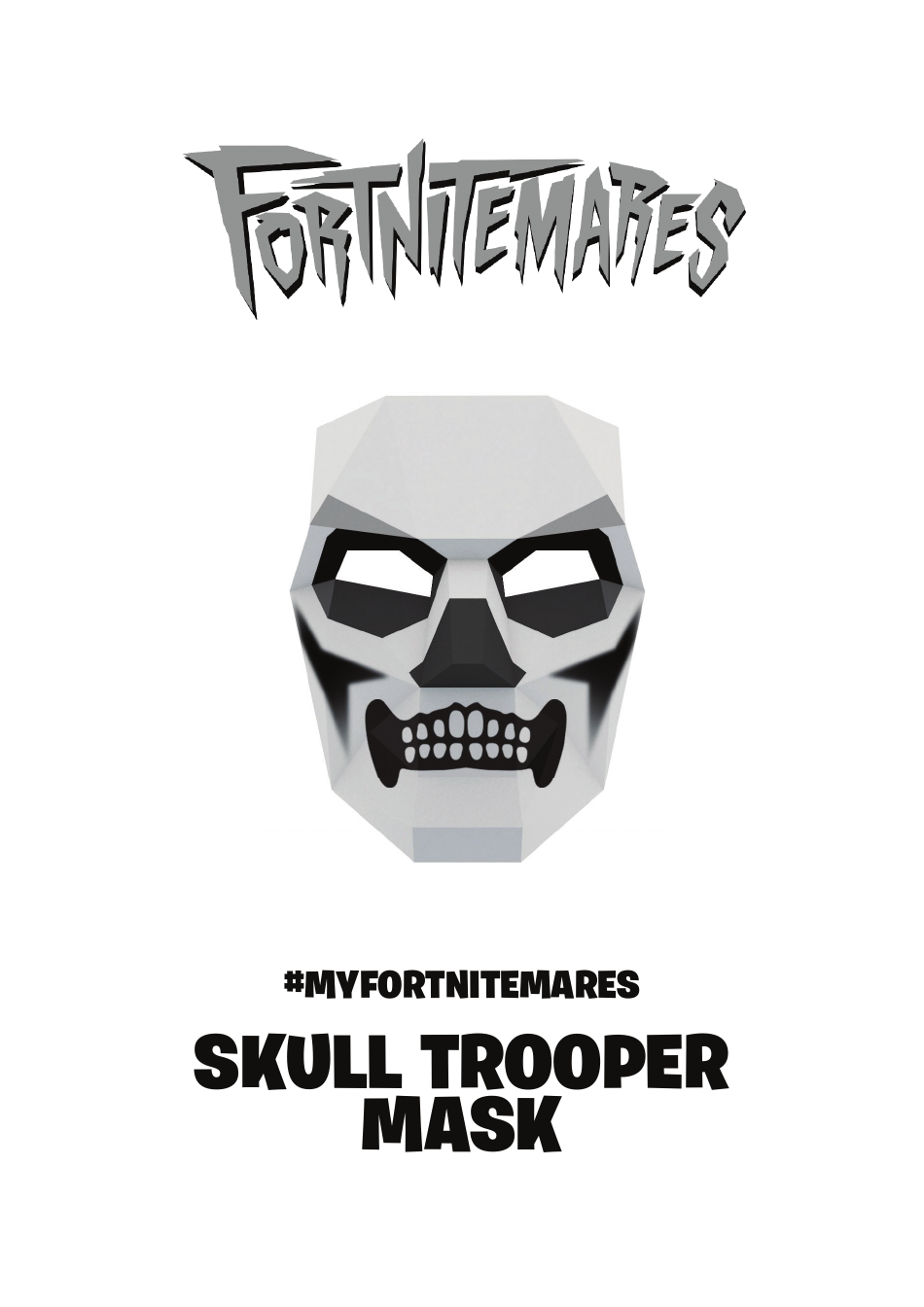 Fortnite Skull Trooper Mask Template, Page 1