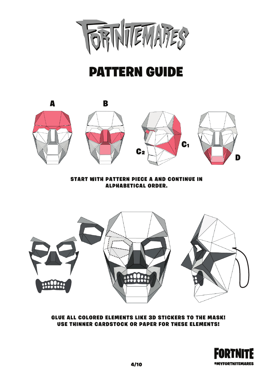 Fortnite Skull Trooper Mask Template, Page 5