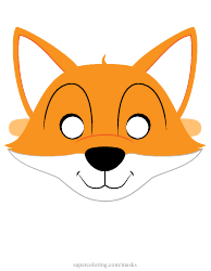 Document preview: Fox Mask Template - Orange
