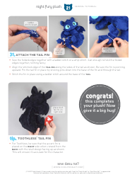 Night Fury Plush Sewing Pattern Templates, Page 21