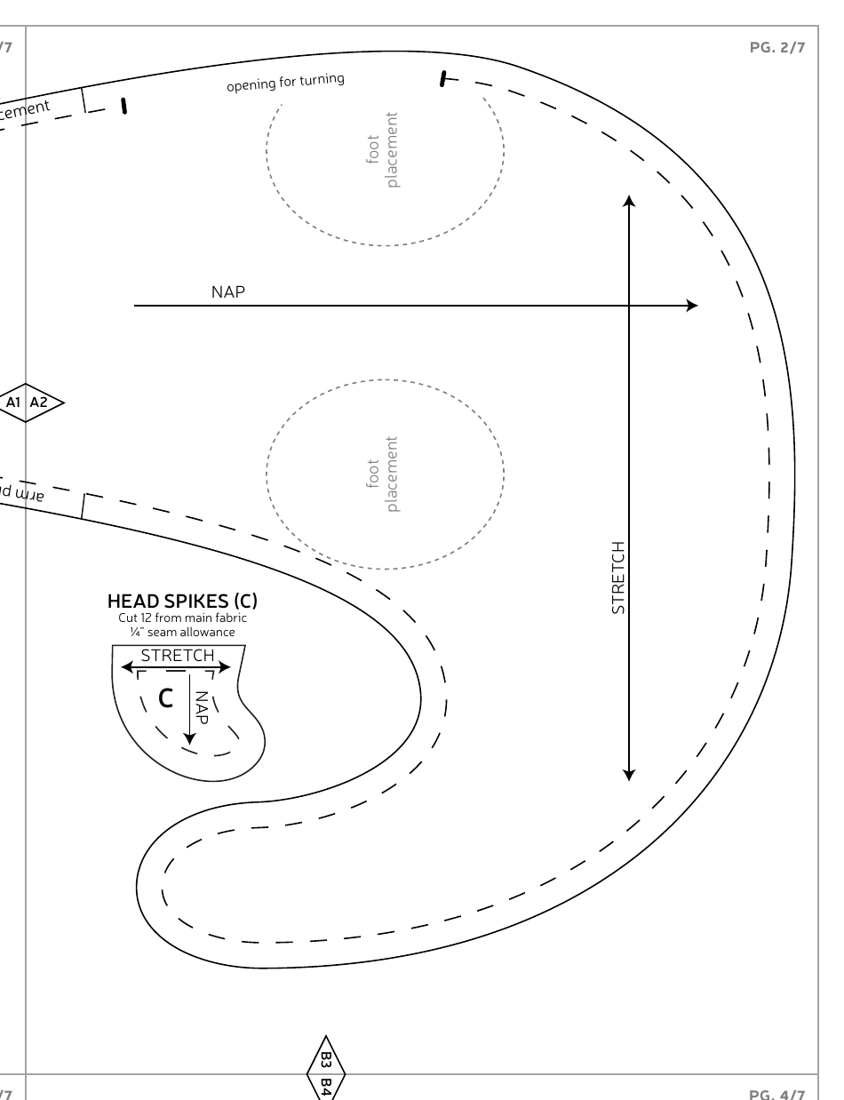 Night Fury Plush Sewing Pattern Templates, Page 23