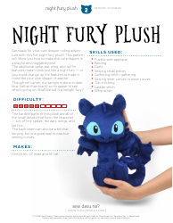 Night Fury Plush Sewing Pattern Templates, Page 2