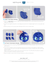 Night Fury Plush Sewing Pattern Templates, Page 9