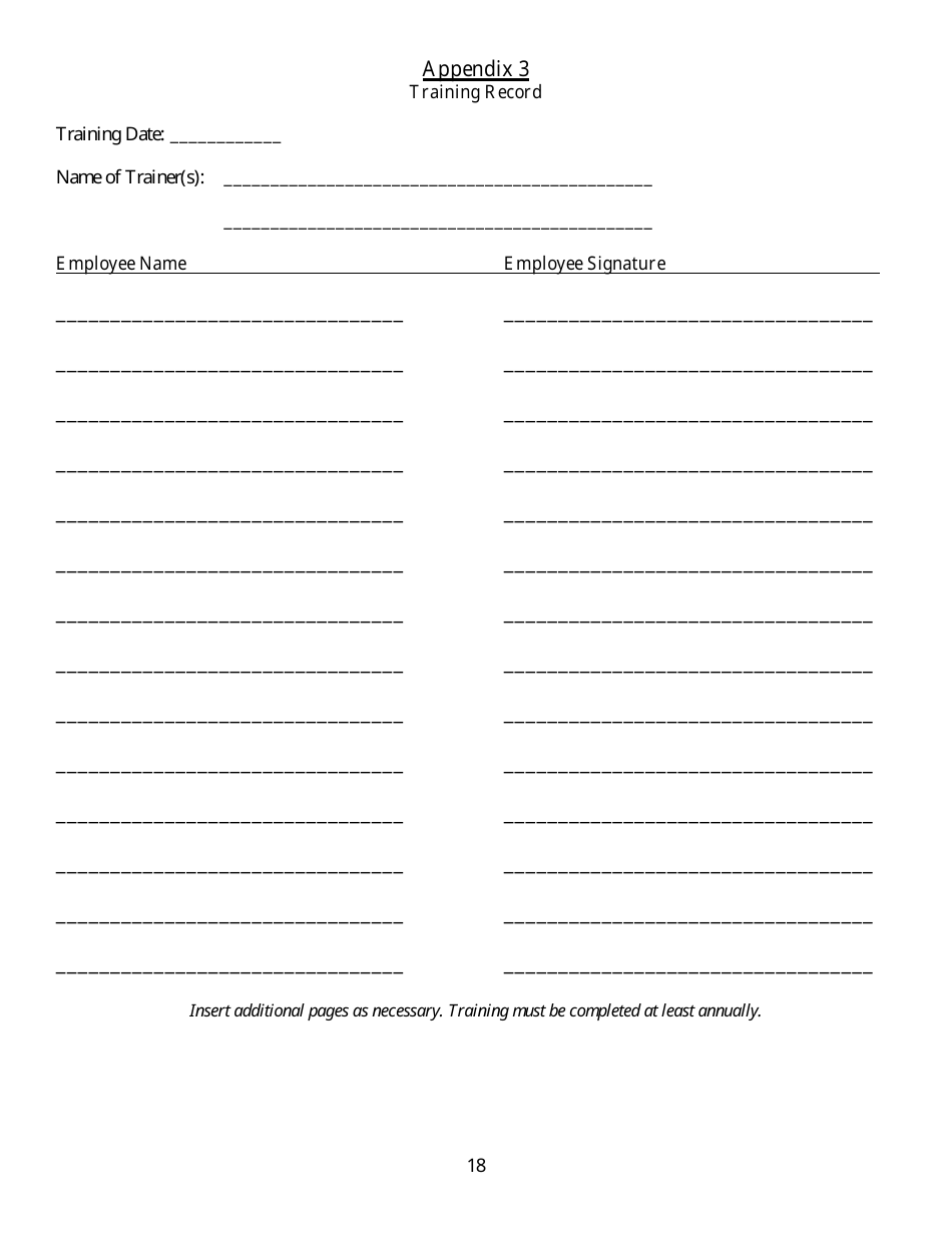 Form HS-1513 Generic Guidelines for Development of a Respiratory Protection Program in Accordance With Department of Pesticide Regulation Requirements - California, Page 18