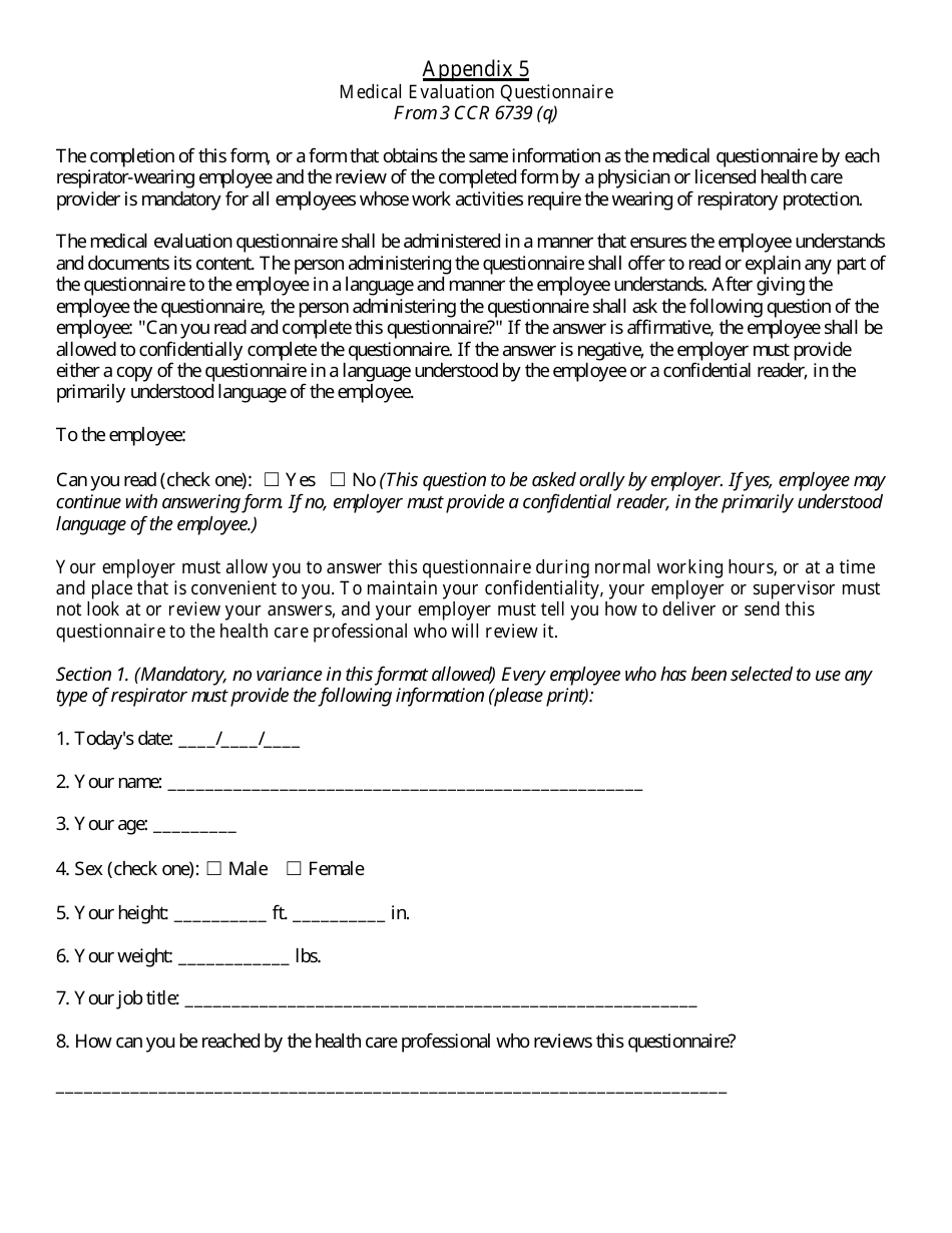 Form HS-1513 Generic Guidelines for Development of a Respiratory Protection Program in Accordance With Department of Pesticide Regulation Requirements - California, Page 20