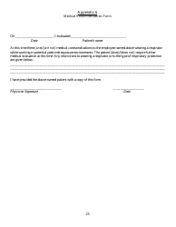 Form HS-1513 Generic Guidelines for Development of a Respiratory Protection Program in Accordance With Department of Pesticide Regulation Requirements - California, Page 25