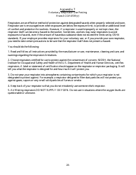 Form HS-1513 Generic Guidelines for Development of a Respiratory Protection Program in Accordance With Department of Pesticide Regulation Requirements - California, Page 26