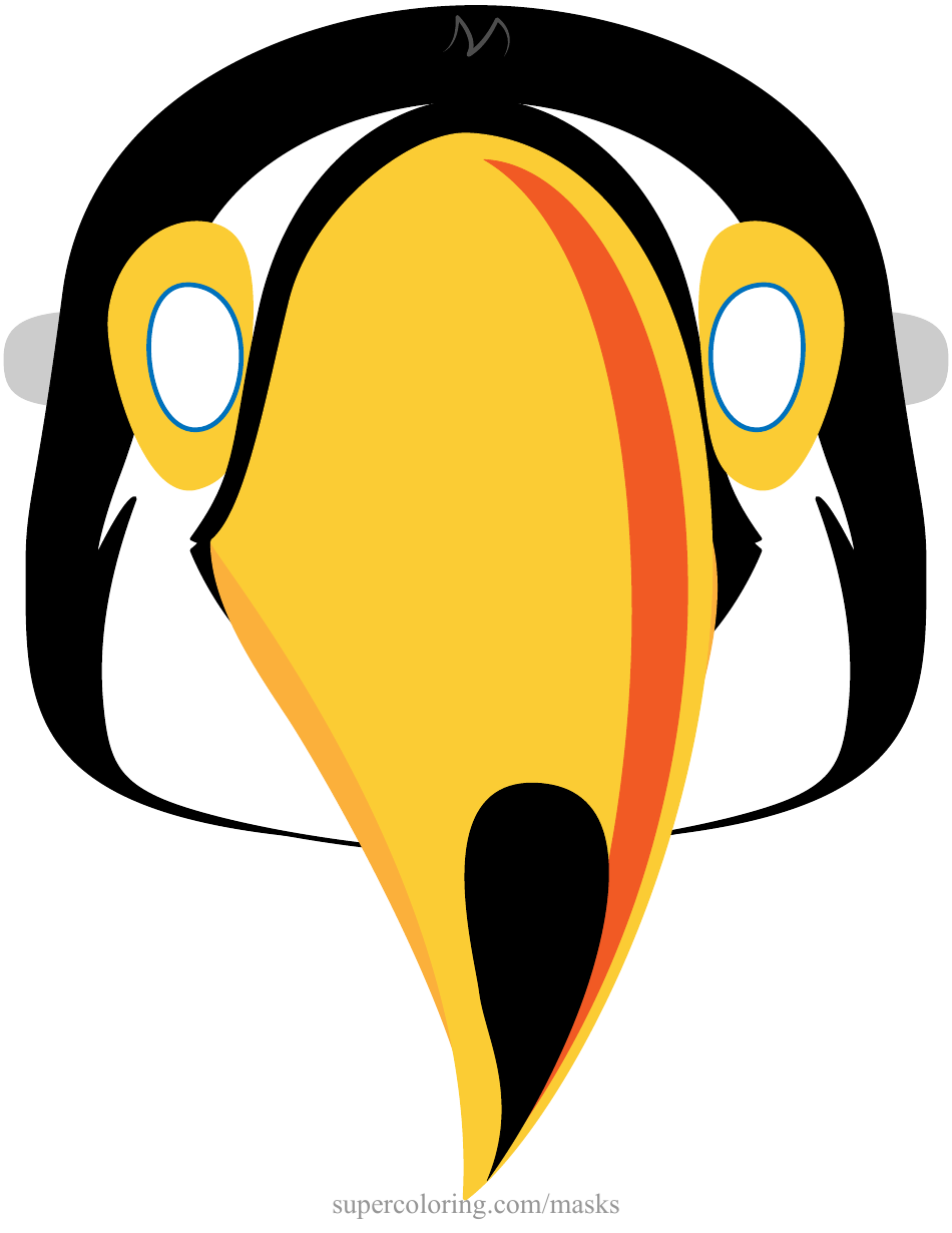 Toucan Mask Template, Page 1