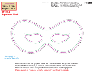 Document preview: Superhero Mask Template - Varicolored