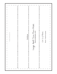 Document preview: Large Adult Size Face Mask Template