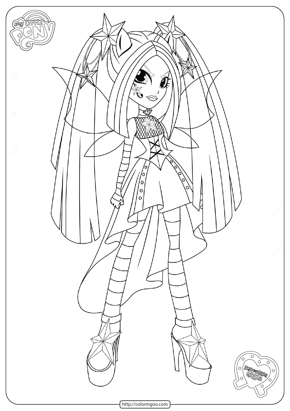 My Little Pony Equestria Girls Coloring Page Download Printable PDF ...