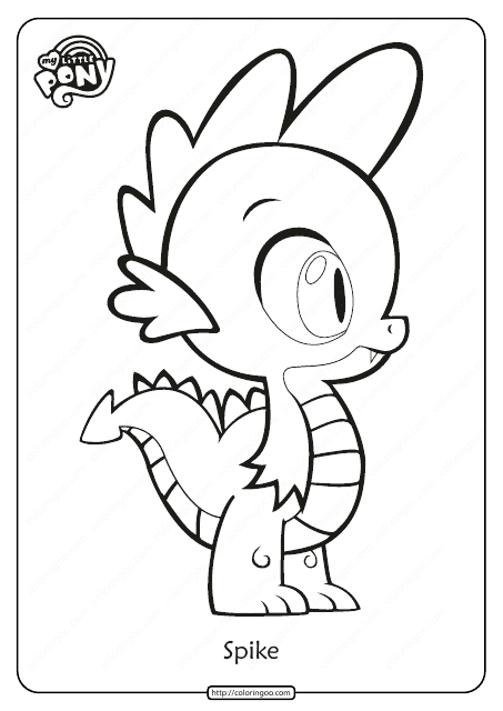 My Little Pony Coloring Page - Spike Download Pdf