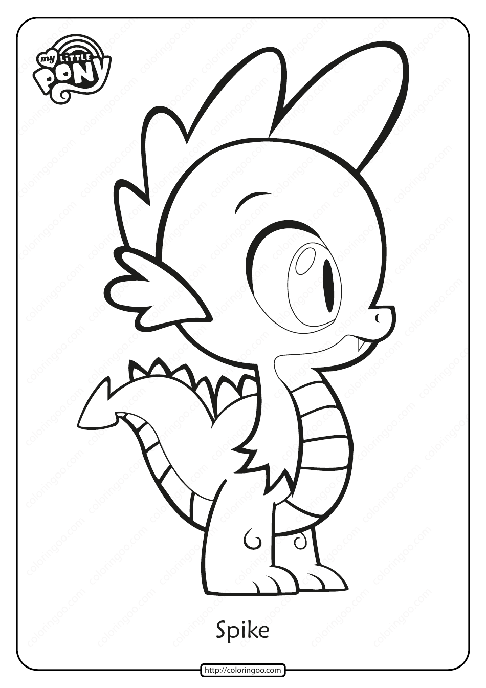 My Little Pony Coloring Page - Spike, Page 1