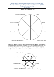 Document preview: Wheel of Life Exercise