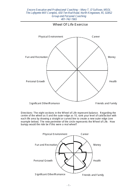 Wheel of Life Exercise Download Pdf
