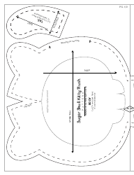 Sugar Skull Kitty Plush Sewing Pattern Templates, Page 12