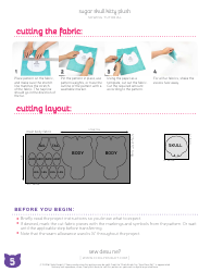 Sugar Skull Kitty Plush Sewing Pattern Templates, Page 5