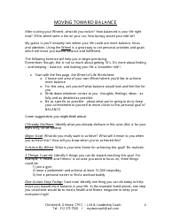 Wheel of Life Worksheet Template, Page 4