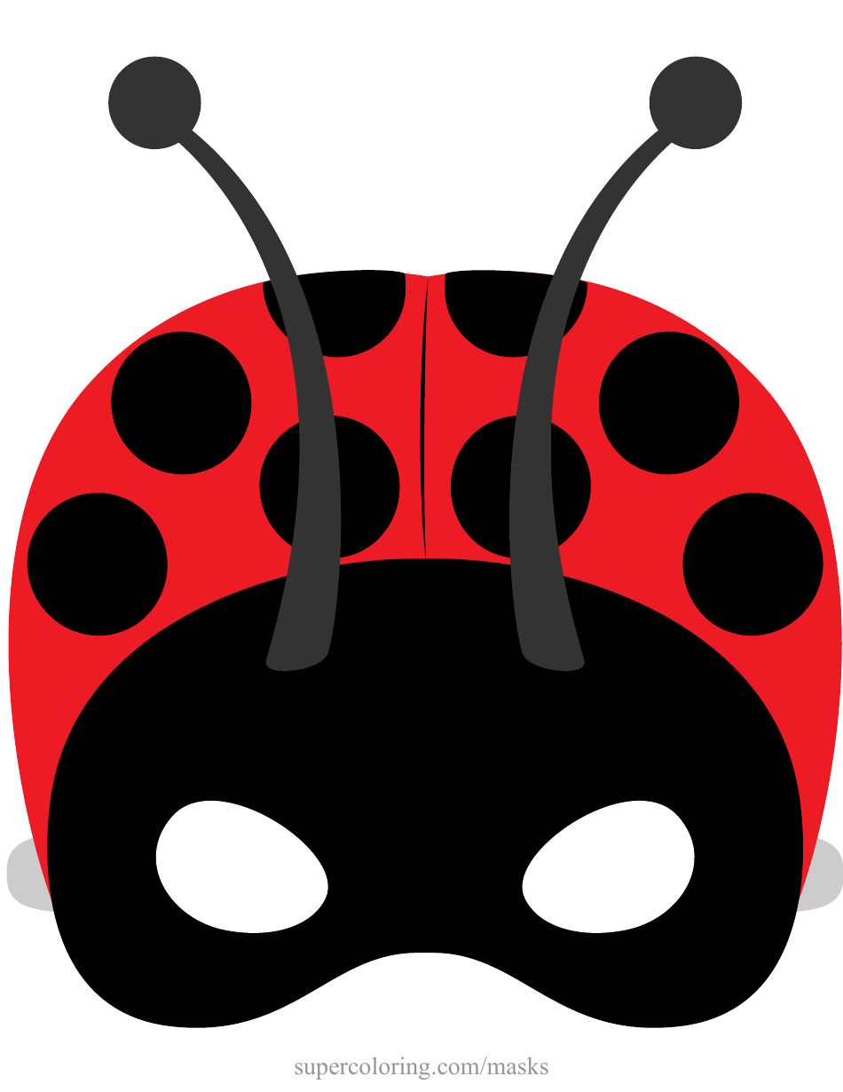 Ladybug Mask Template, Page 1