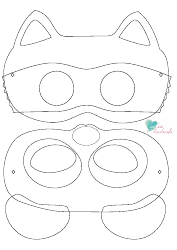 Document preview: Raccoon Mask Coloring Template
