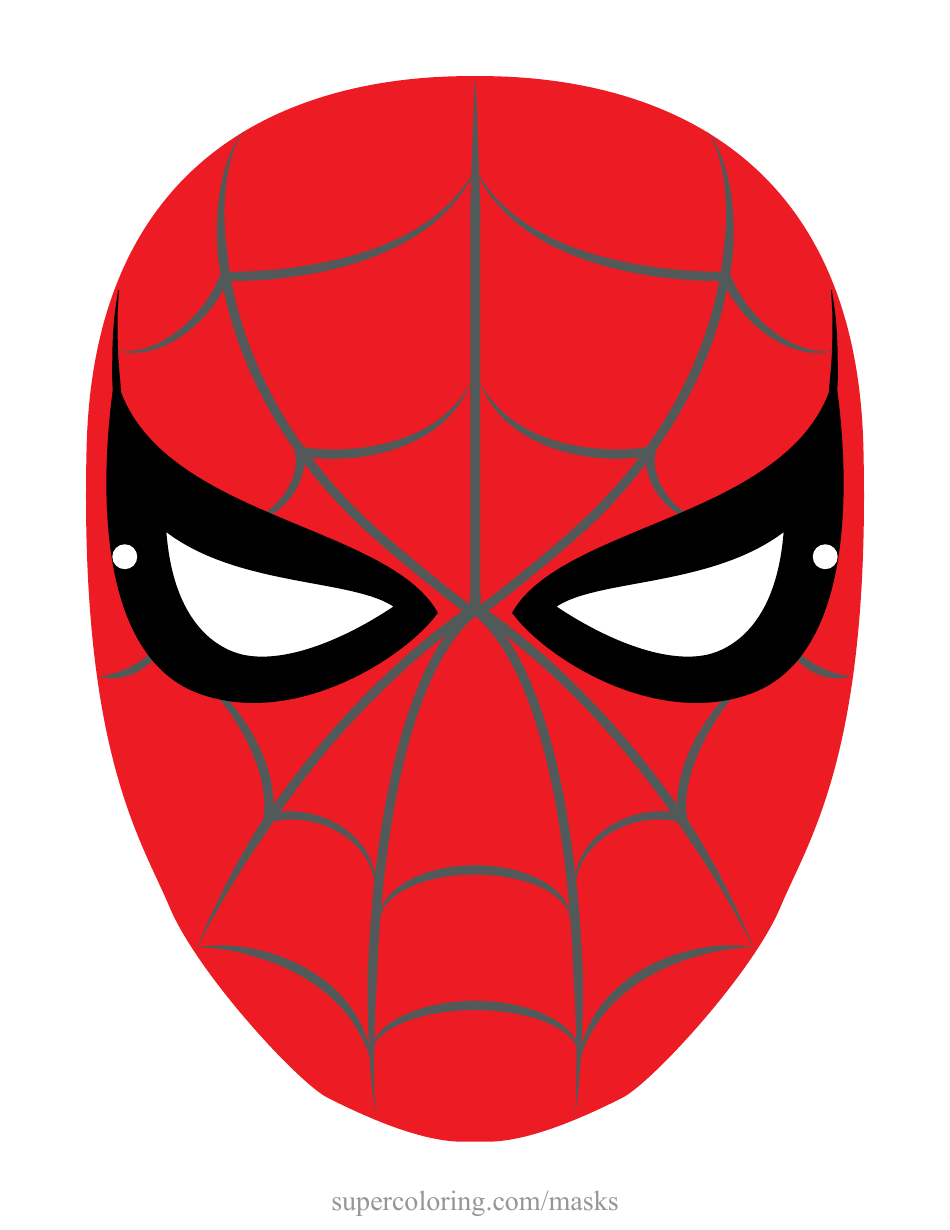 Spiderman Mask Template - Classic, Page 1