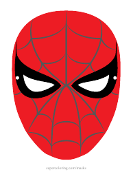 Document preview: Spiderman Mask Template - Classic