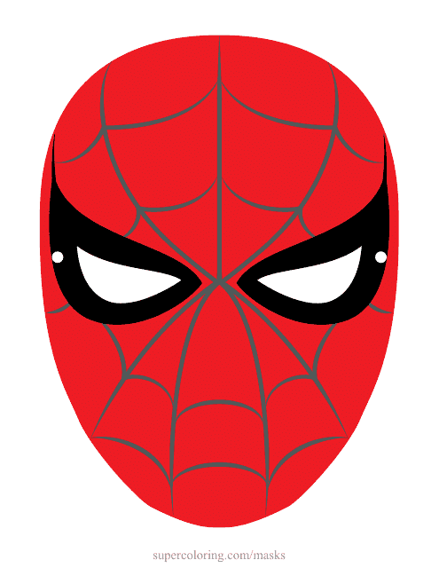 Spiderman Mask Template - Classic Download Pdf