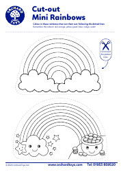 Document preview: Mini Rainbow Coloring Templates