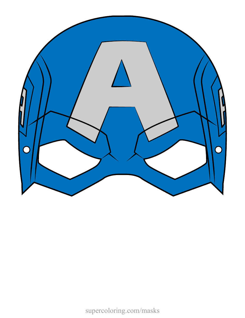 Captain America Mask Template Download Printable PDF Templateroller