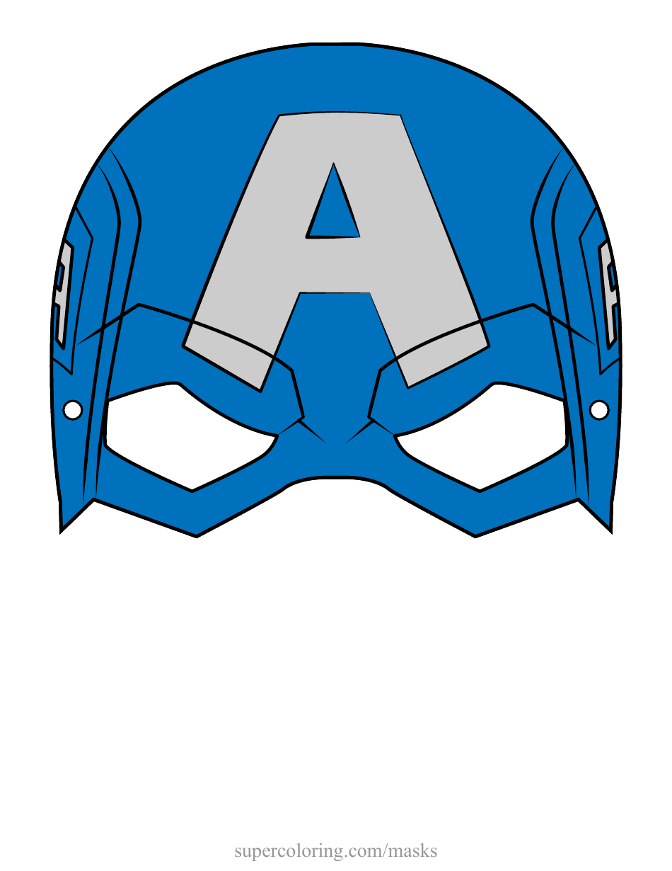 Captain America Mask Template, Page 1