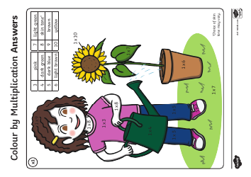 Colour by Multiplication Coloring Book, Page 13