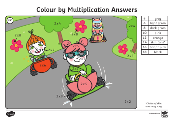 Colour by Multiplication Coloring Book, Page 14