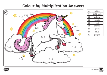 Colour by Multiplication Coloring Book, Page 15