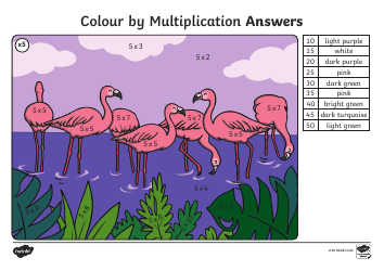 Colour by Multiplication Coloring Book, Page 17