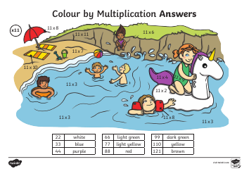 Colour by Multiplication Coloring Book, Page 23
