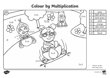 Colour by Multiplication Coloring Book, Page 2