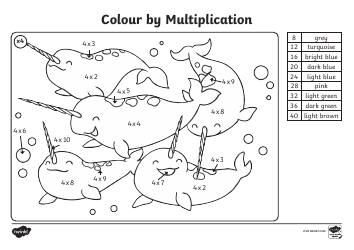 Colour by Multiplication Coloring Book, Page 4