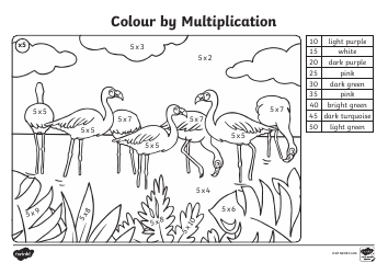 Colour by Multiplication Coloring Book, Page 5