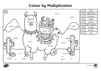 Colour by Multiplication Coloring Book, Page 6