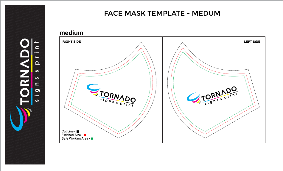 Face Mask Template - Medium, Page 1