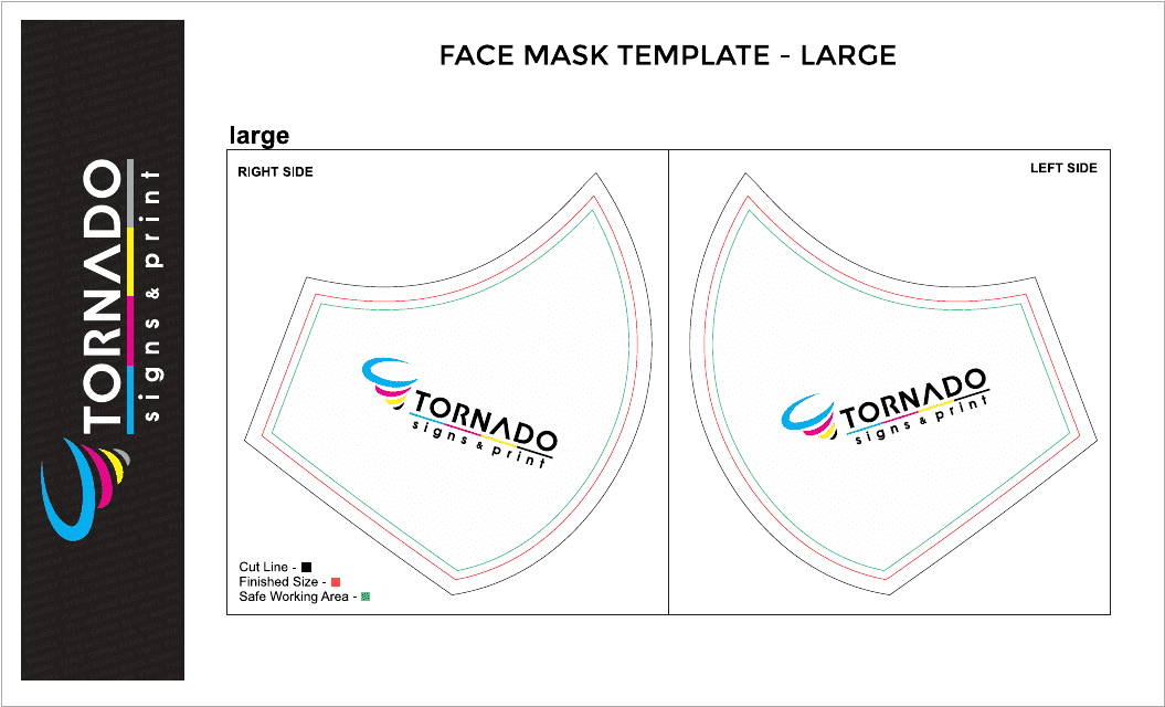 Face Mask Template - Large Download Pdf