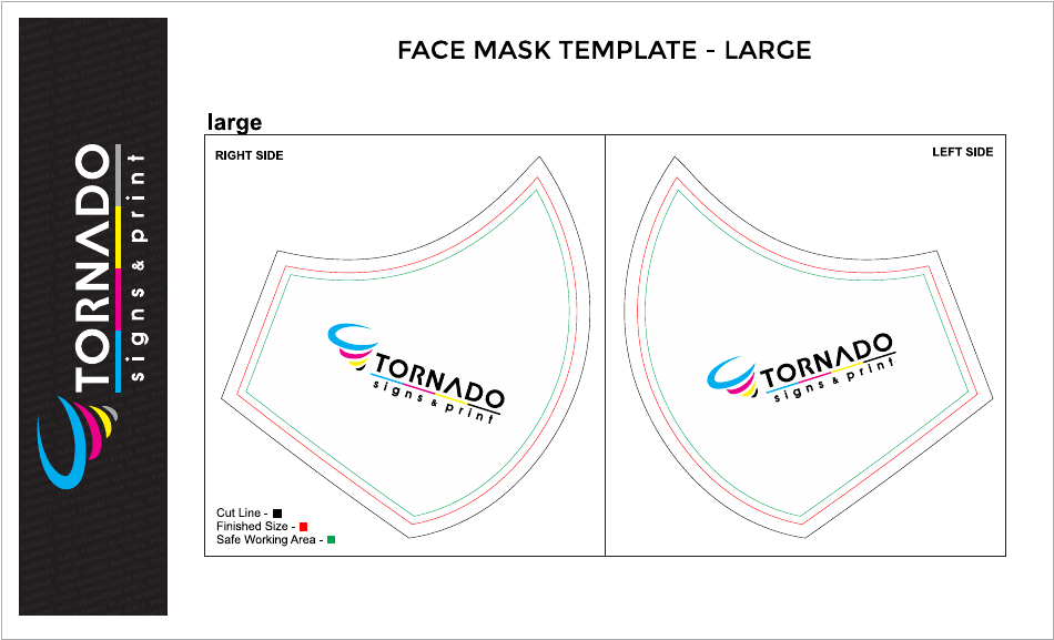 Face Mask Template - Large, Page 1