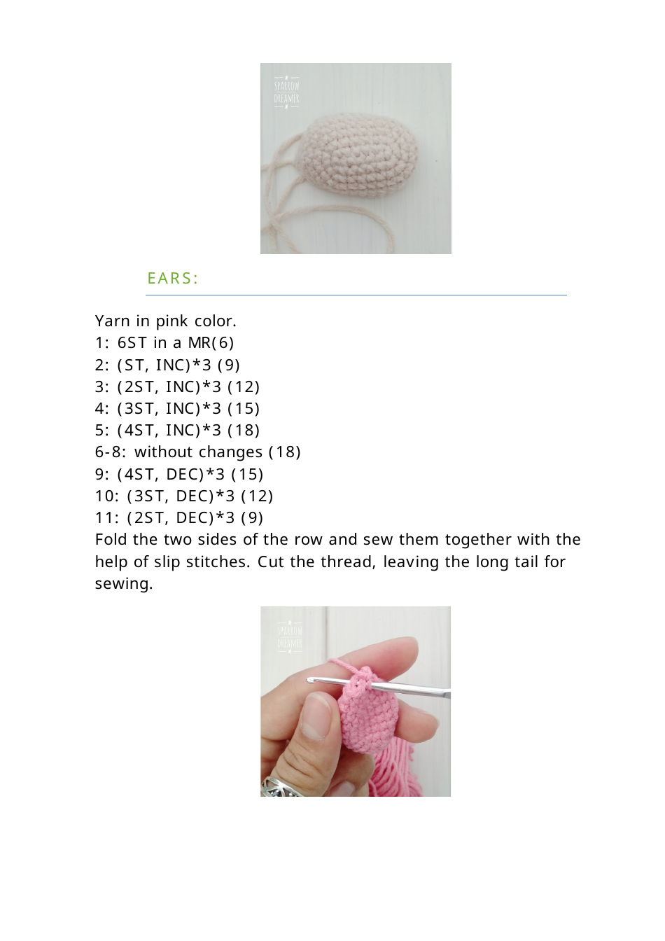 Giraffe Rainbow Crochet Pattern, Page 5