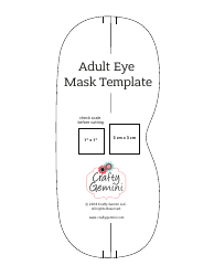 Document preview: Adult Eye Mask Template