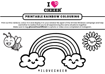 Document preview: Happy Rainbow Colouring Page