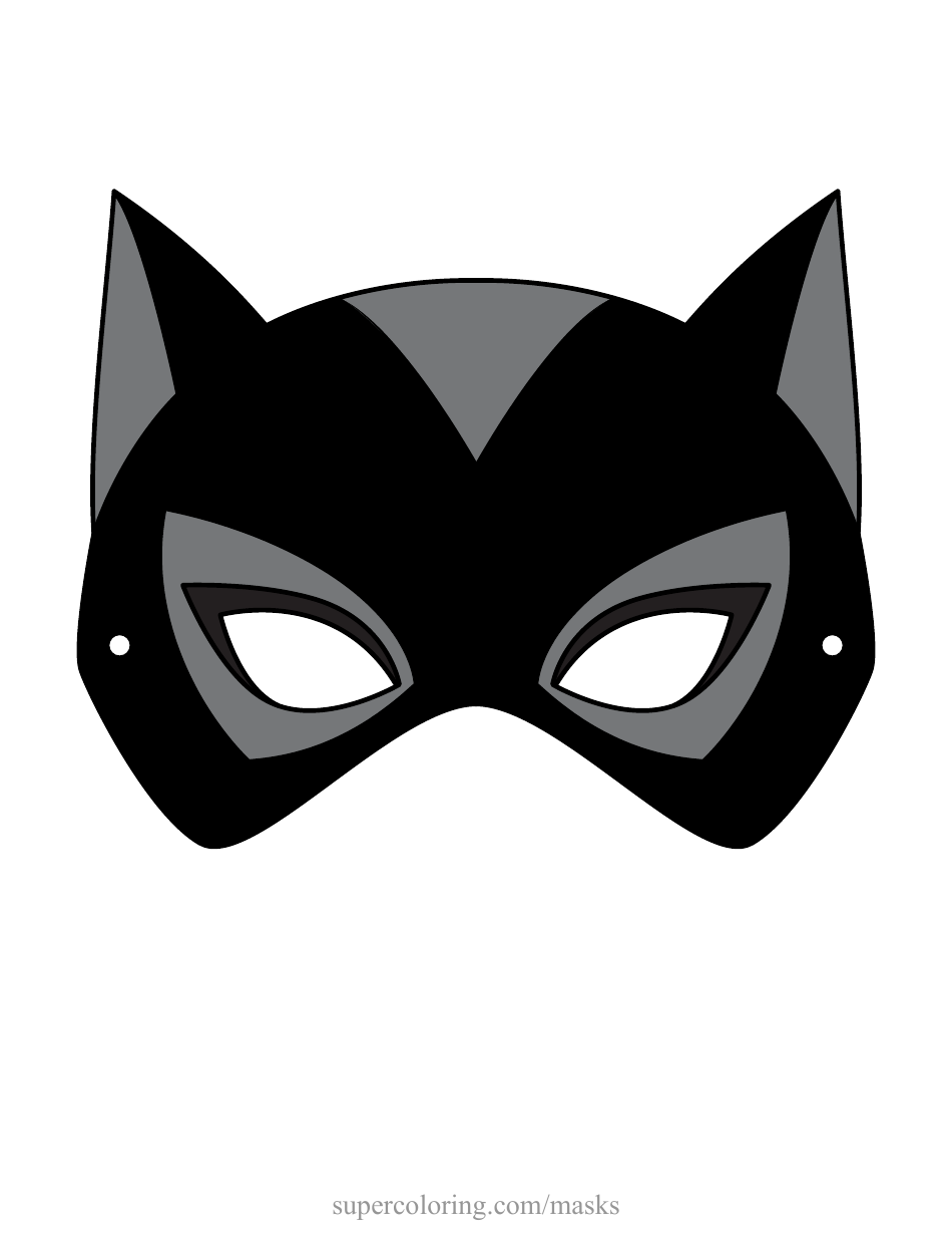 Catwoman Mask Template, Page 1