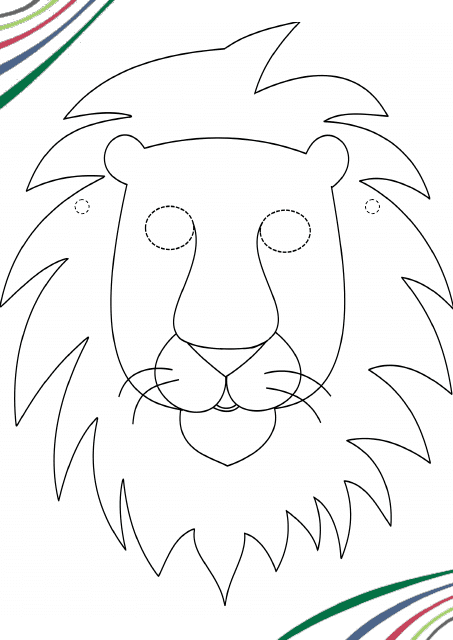 Lion Mask Coloring Template Download Pdf