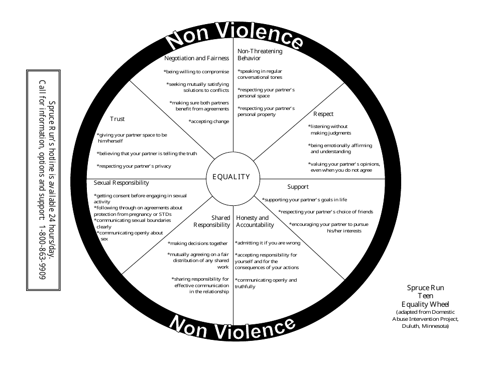 Teen Equality Wheel Template, Page 1
