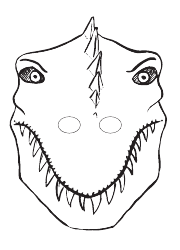 Document preview: T-Rex Mask Coloring Template